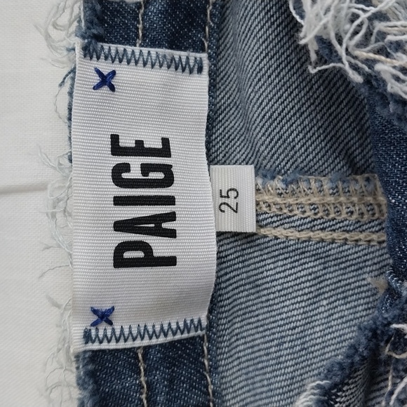 Paige size 25 Chambray wide-leg denim jeans - Picture 9 of 12